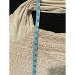 Chico's  Blush Pink Crochet Long Sleeve Blouse Size 2 (12/14) Scoop Neck‎ Photo 6