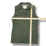 Thread & Supply Aztec Southwestern Print Knit Back Utility Vest Green Small Photo 11