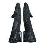 Donald Pliner Women’s 7.5 Black Reena Embellished Embroidered Loafers Designer Photo 5