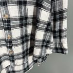 SO  90's Style Grunge Black Plaid Hooded Flannel Shirt - Size XXL - Junior Plus Photo 2