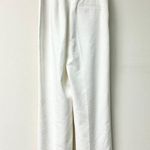 ZARA High Waisted Buttoned Straight Leg Crop Trouser Pants Ecru Women's Size S Photo 3