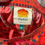 Farm Rio  Tiered Red Floral Maxi Skirt Sz XS 100% Cotton Lightweight Photo 1