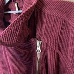 Free People Women's Red Slouchy Dolman Corduroy Moto Jacket Size M Photo 10