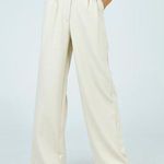 Princess Polly Amalia Beige Satin Wide Leg Pants 8 Photo 0