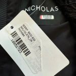 Nicholas Deep V Neck Floral Lace Midi Dress Black Size 2 Photo 9