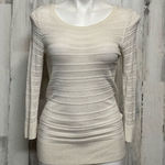 Banana Republic  Cream Open Knit Long Sleeve Sweater Tunic Top Small Photo 0