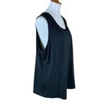 J.Jill  Black Stretch Velvet Trim Tank Top XL Sleeveless Soft Cotton‎ Modal Blend Photo 1