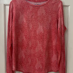 IBKUL Sz L Long Sleeve Cooling Shirt Mesh Sleeve Snake Print Activewear Top Pink Size L Photo 0