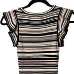 Milly  Micro Stripe Mini Mermaid Ribbed Stretch Knit Midi Dress Bodycon NWT Small Photo 8