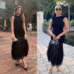 NWT Aje Exclusive Rushes Raffia Ribbed Midi Dress Black Size Large Photo 2