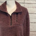 Wall Flower  Fleece 1/4 Zip Pullover Plum-Large Photo 3