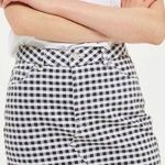 Topshop  Moto Gingham Denim Mini Skirt Size 2 Photo 0