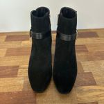 Talbots  Womens Dakota Buckle Boots NEW 8.5 Black Ankle Suede Leather Gold Photo 4