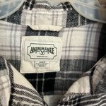 American Eagle AE Cozy Cropped Flannel‎ Shirt Size M Photo 1
