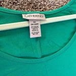 Catherines  Women's 3X Plus Size Green Short‎ Sleeve Dress Relaxed Stretch Photo 2