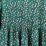 Bohme Leopard Animal Print Puff Sleeve Smocked Sweetheart Mini Dress Size M Photo 6