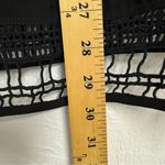 Lysse  Black Crochet Short Sleeve Blouse Womens M Swimsuit Coverup Beachy Top Photo 7