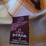 prAna  FLINT MAXI TUNIC SHIRT DRESS ORANGE BURGUNDY PLAID BUTTON FRONT M Photo 13