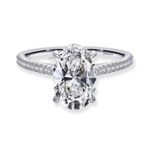 Sterling Silver SIZE 9 925 Oval Emerald Cut CZ Wedding Engagement Ring Photo 0