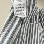 LC Lauren Conrad Lauren Conrad Dress Womens M Gray Striped Ruffle Tiered Mini Coastal Grandmother Photo 6