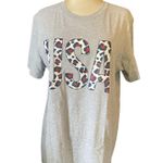 Southern Charms By Teresa T-shirt USA animal print on front short sleeves Sz LG Photo 0