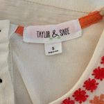 Taylor & Sage 🎉SALE🎉 Ivory Tank with Colorful Embroidery Photo 5