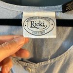 Vintage 1990’s Ricki Women’s Clothing Chambray Sleeveless Dress, Size Medium Blue Photo 1