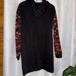 Chic Black Hoodie Dress Size L Photo 1