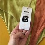 Desert Dreamer Two Tone Double Lined Ribbed Cheeky High Waist Hip Hugger Bottom Orange Size L Photo 5