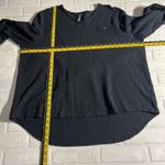 Lulu B Top Womens 1X Black Gauze Long Tabbed‎ 3/4 Sleeve Relaxed Coastal Resort Photo 1