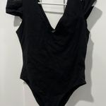 Black Short Sleeve With Slit Body Suit Size M Photo 0