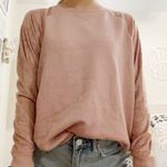 American Eagle Outfitters pink velvet sleeve top Photo 0