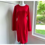 Black Halo NWT Covina Bonfire Red Single Cold Shoulder Sheath Dress Sz 14 XL Photo 1