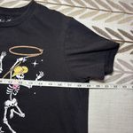 Spirit  Black Cropped Tee with Colorful Skeletons Photo 4