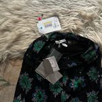 PACO RABANNE Asymmetric Floral Print Lace Skirt Blue Photo 9