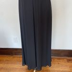 Liz Claiborne Vintage 90s Night Solid Black Satin Beaded Full Length Dr… Photo 3
