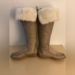 Jack Rogers women beige leather fur Nell over the knee moccasin boots 5 Photo 8