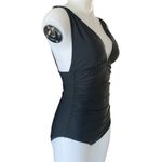 J.Crew women's small black v-neck tummy control one piece swimsuit swimwear Photo 1