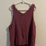 Women's Sleeveless Top in‎ Burgundy Red Photo 2