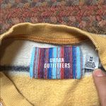 Urban Outfitters  YELLOW CREAM STRIPE OVERSIZED SWEATSHIRT FLEECE LINED Photo 2