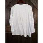 Style & Co  Women's 1X Embellished Gray PEACE Christmas Holiday Shirt Photo 3