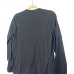 Eileen Fisher  Black Button Down 3/4 Sleeve Cotton Spandex Minimalist Shirt Top M Photo 8
