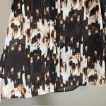 Derek Lam ✨ Abstract Print Sheer Button Up Blouse Brown Tan Women’s Small Photo 5