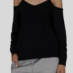 Dries Van Noten Merino Wool Cold Shoulder Sweater Black Women Sz XS Sexy Chic Photo 0