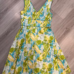 Amanda Smith  Floral Sleeveless Dress - Yellow and‎ Blue Photo 0