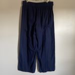 J.Crew 55% Linen 45% Cotton Navy Pull On Pants Tie Belt Side Pockets Wide Leg 2 Photo 1
