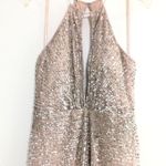 Adrianna Papell  Sequined Open-Back Halter Dress Photo 5