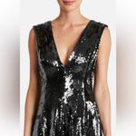 Dress the Population  Marilyn Sequin Sleeveless V-Neck Mini Dress Black Sz Large‎ Photo 3