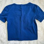 Talula Aritzia  Scoop Neck Crop Top Tee XS - Blue Photo 1