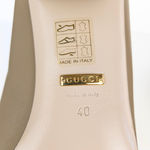 Gucci  Sylvie Loafer Pumps Tan Leather Mid-Heel Chain Web Stripe Women's EU 40 Photo 8